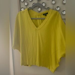 Kensie Sunny Yellow V-Neck Tee